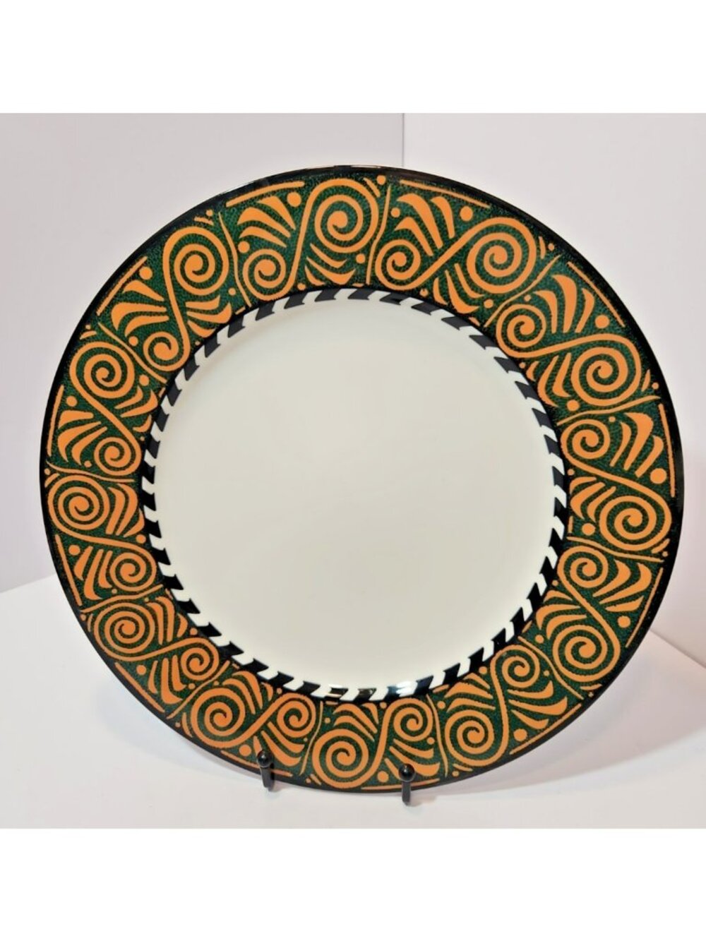 Vtg Sasaki Mazarin Carin Columbo 12" Porcelain Chop Plate/Round Platter NOS